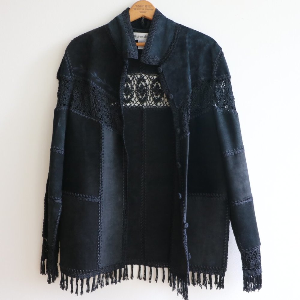 Leather Jacket w Fringe